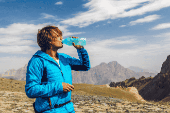 neem altijd voldoende water mee tijdens een wandeling